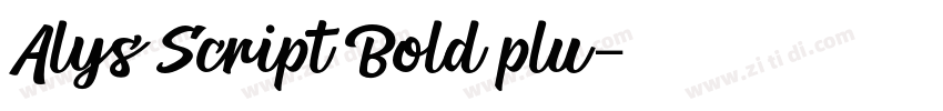 Alys Script Bold plu字体转换
